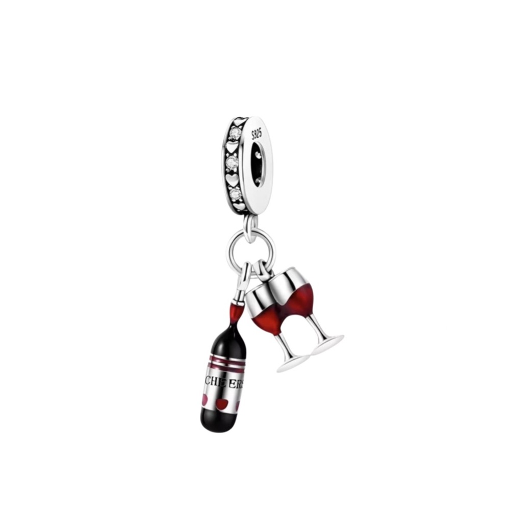 S925 CHEERS Wine Special Occasion Charm Pandora Style